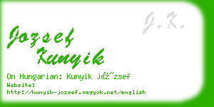 jozsef kunyik business card